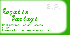 rozalia parlagi business card