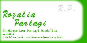 rozalia parlagi business card